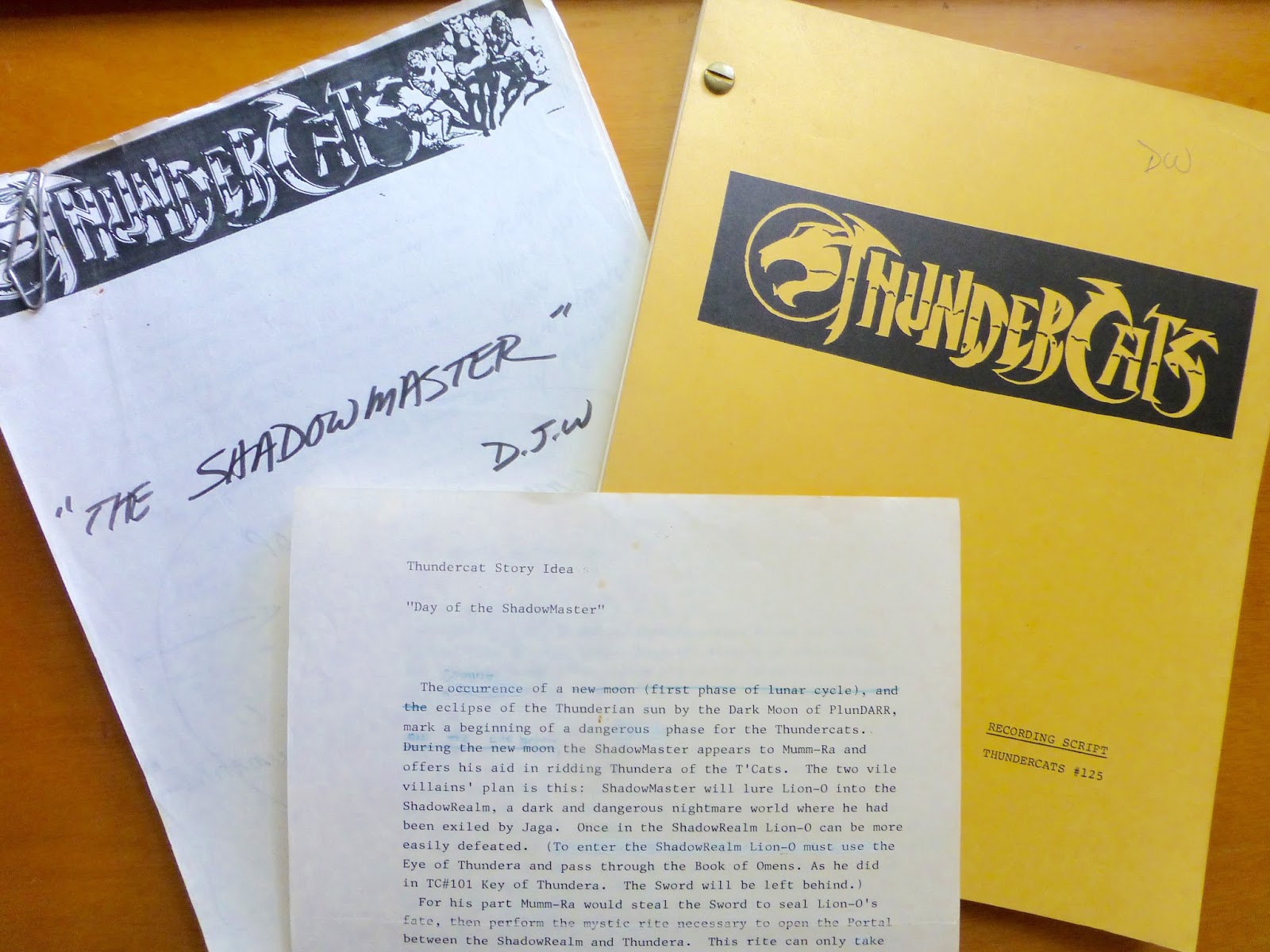 Photo of the script and treatment for Shadowmaster.