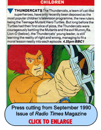 ThunderCats in the Radio Times