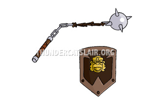 ThunderCats Encyclopedia - Monkian's spiked ball-and-chain and boulder-shooting shield