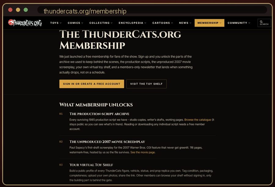 The new members section
